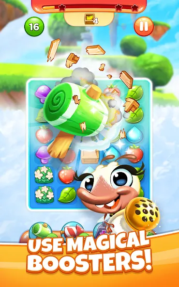 Match 3 Game - Fiends Stars [MOD: безлимитные жизни и усилители] (Бесплатно / APK) — скриншот 2