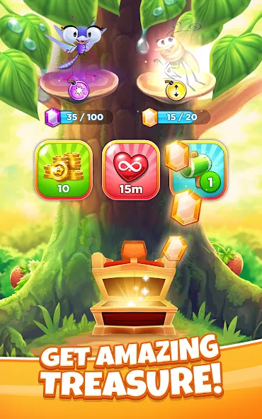 Match 3 Game - Fiends Stars [MOD: безлимитные жизни и усилители] (Бесплатно / APK) — скриншот 4