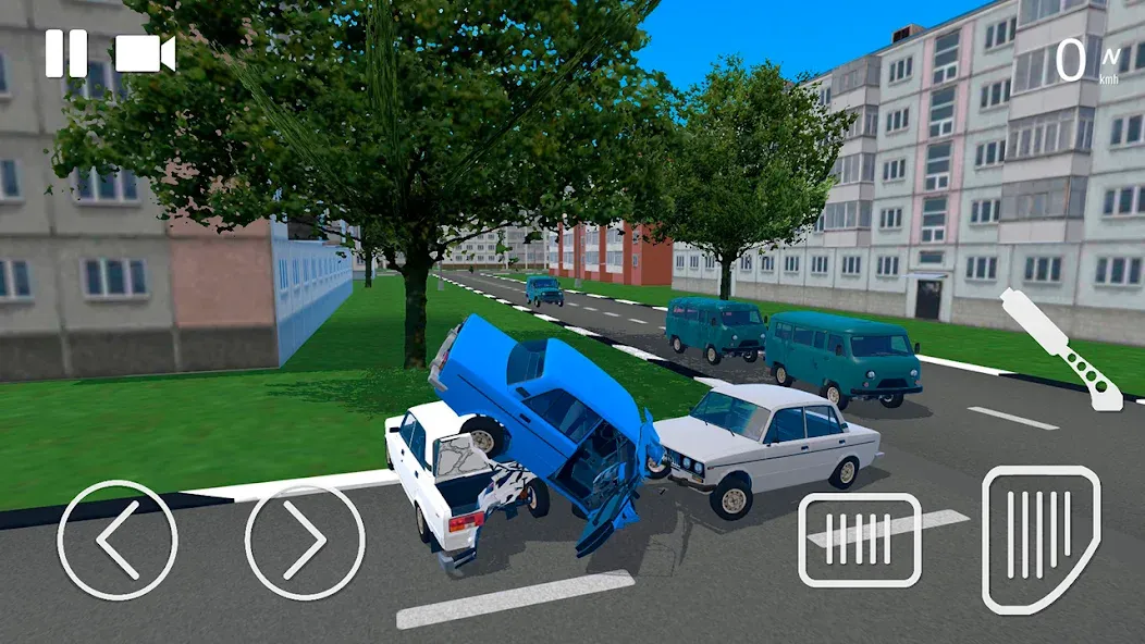 Взломанная Russian Car Crash Simulator [MOD: безлимитные деньги и все машины] на Андроид — скриншот 2