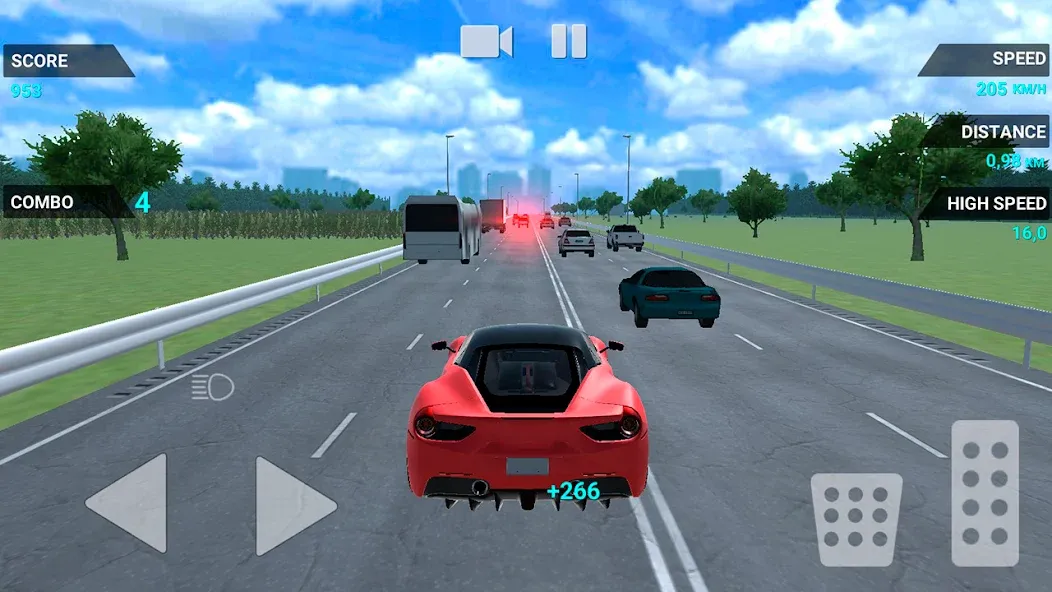Скачать Traffic Racer Speeding Highway [MOD: безлимитные деньги и топливо] — скриншот 2