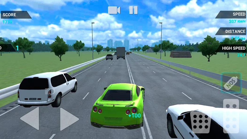 Скачать Traffic Racer Speeding Highway [MOD: безлимитные деньги и топливо] — скриншот 3