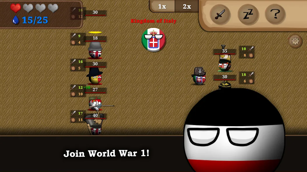 Countryball: Europe 1890 [MOD: безлимитные ресурсы и открыты все страны] на Андроид — скриншот 3