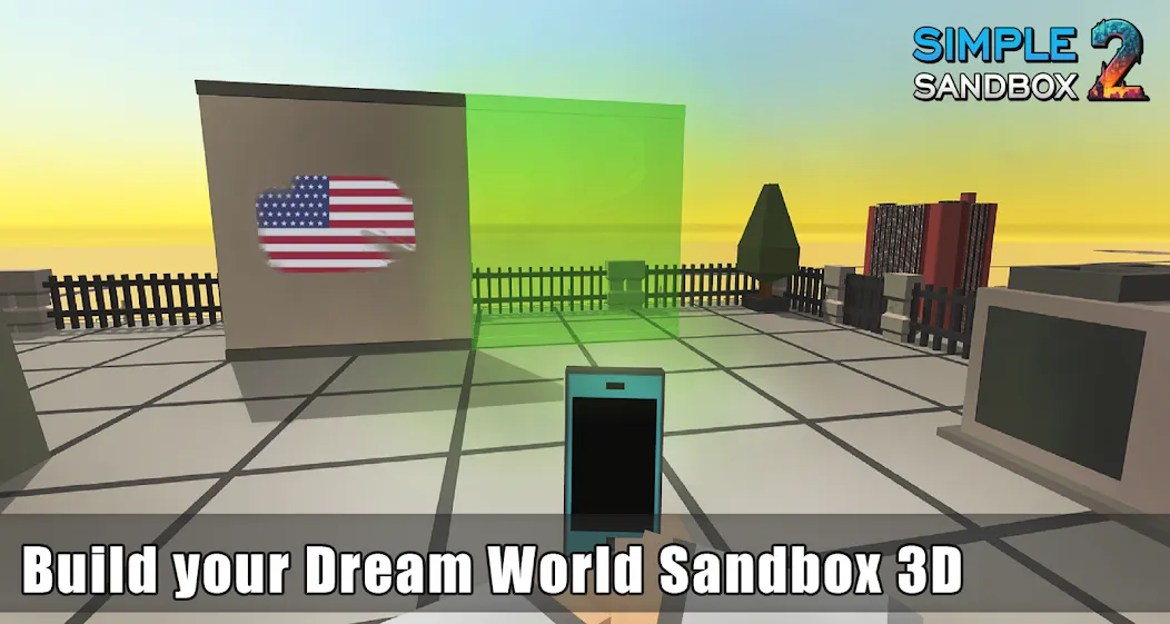 Взломанная Simple Sandbox 2 [MOD: много оружия и неограниченные ресурсы] на Андроид — скриншот 1