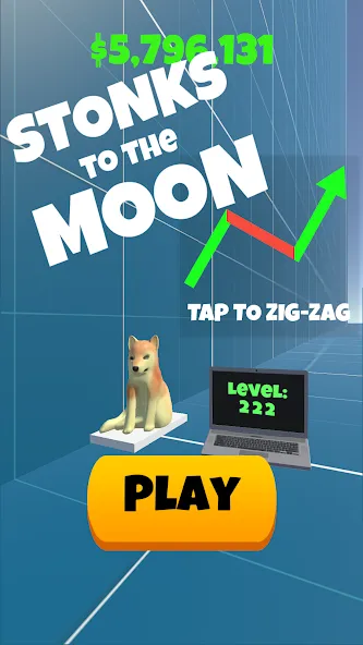 Скачать Stonks To The Moon [MOD: безлимитные деньги и быстрый прогресс] — скриншот 1