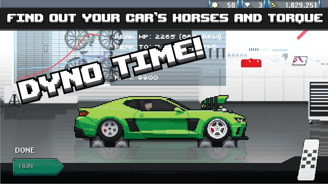 Pixel Car Racer [MOD: безлимитные деньги и топливо] на Андроид — скриншот 3