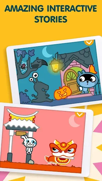 Взломанная Pango Kids: Fun Learning Games [MOD: открыты все обучающие игры] на Андроид — скриншот 3