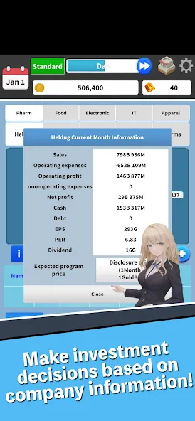 Взломанная Stock Game - Capitalism [MOD: безлимитные деньги и акции] на Андроид — скриншот 2