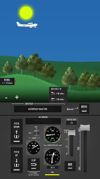 Flight Simulator 2d - sandbox [MOD: бесконечное топливо и открыты все самолёты] последняя версия — скриншот 2