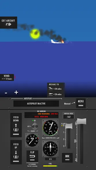 Flight Simulator 2d - sandbox [MOD: бесконечное топливо и открыты все самолёты] последняя версия — скриншот 4