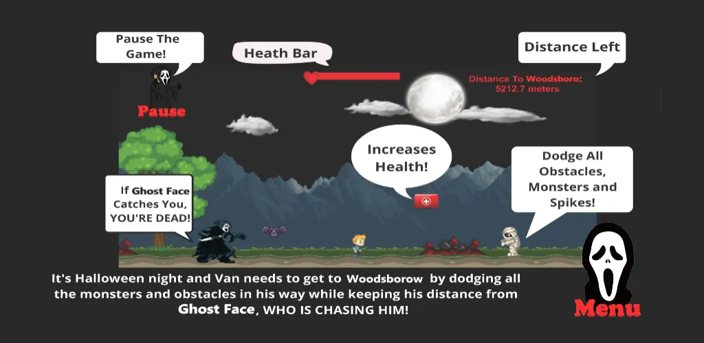Scream: Escape from Ghost Face [MOD: безлимитные жизни и открыты все уровни] — Скачать бесплатно (APK) — скриншот 2