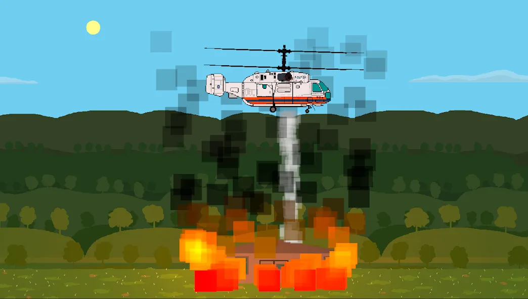 Скачать взлом Pixel Helicopter Simulator [MOD: безлимитное топливо и все вертолеты] — скриншот 2