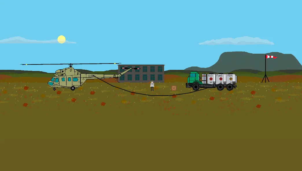 Скачать взлом Pixel Helicopter Simulator [MOD: безлимитное топливо и все вертолеты] — скриншот 3