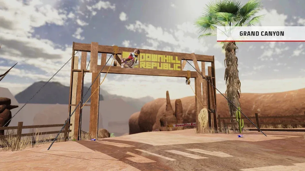 Взломанная Downhill Republic [MOD: безлимитные деньги и все трассы открыты] на Андроид — скриншот 3