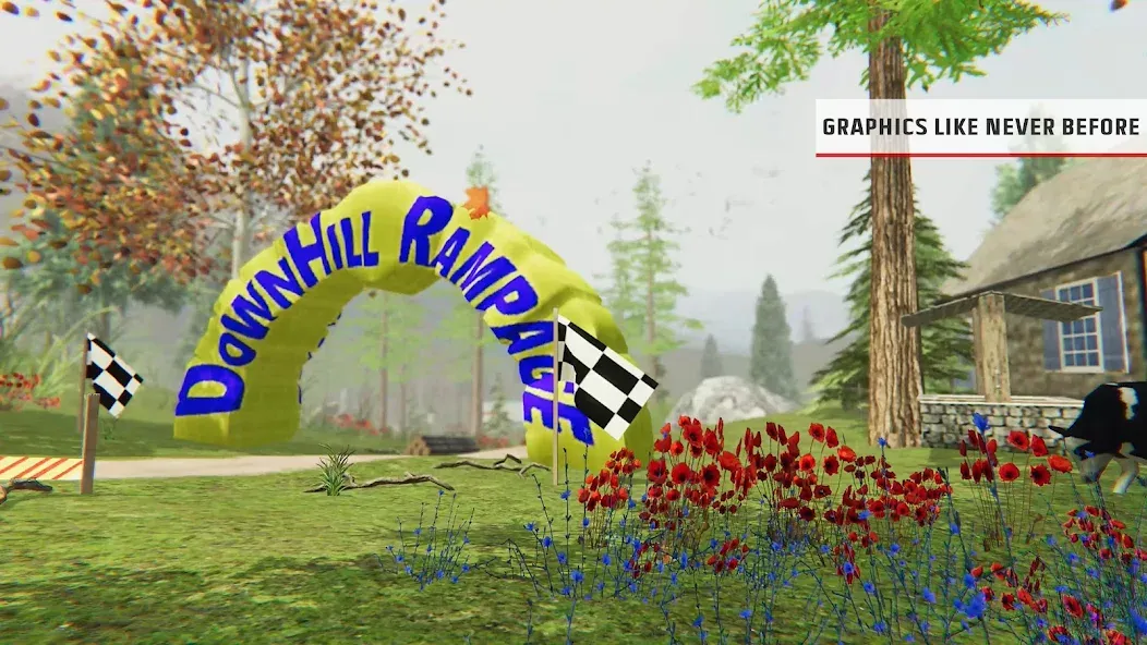 Взломанная Downhill Republic [MOD: безлимитные деньги и все трассы открыты] на Андроид — скриншот 5