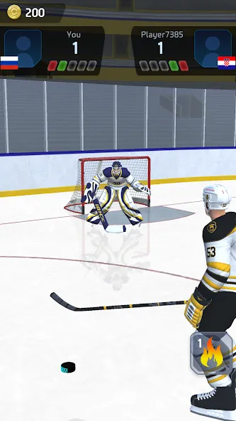 Взломанная Hockey Game Stars 3D [MOD: безлимитные деньги и все улучшения] на Андроид — скриншот 1