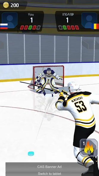 Взломанная Hockey Game Stars 3D [MOD: безлимитные деньги и все улучшения] на Андроид — скриншот 4