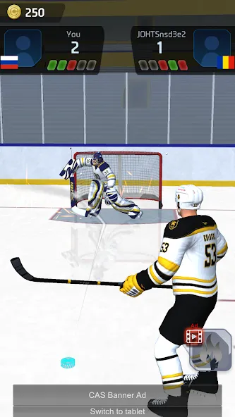 Взломанная Hockey Game Stars 3D [MOD: безлимитные деньги и все улучшения] на Андроид — скриншот 5