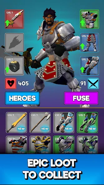 Скачать UnderKnight: One Thumb Warrior [MOD: безлимитные деньги и улучшенное оружие] на телефон — скриншот 2