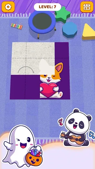 Paper Fold: Paper Puzzle 3D [MOD: без рекламы и открыты все уровни] на Андроид — скриншот 5