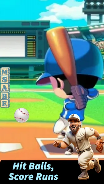 Скачать Baseball Letter Strike Homerun [MOD: безлимитные деньги и все улучшения] — скриншот 1