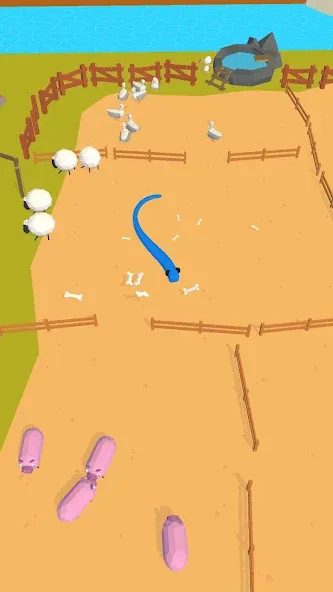 Взломанная Snake Crusher [MOD: много денег и усиленная змейка] на Андроид — скриншот 1