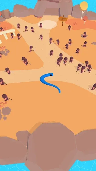 Взломанная Snake Crusher [MOD: много денег и усиленная змейка] на Андроид — скриншот 3