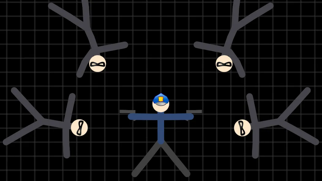 Скачать взлом Stickman Warriors [MOD: безлимитные деньги и мощное оружие] — скриншот 1