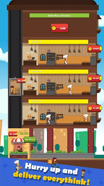 Pizza Tower: Idle Tycoon [MOD: безлимитные деньги и всё открыто] (Бесплатно / APK) — скриншот 3