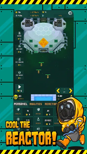 Взломанная Critical - Incremental Reactor [MOD: без рекламы и много ресурсов] на Андроид — скриншот 1