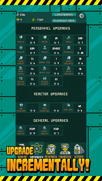 Взломанная Critical - Incremental Reactor [MOD: без рекламы и много ресурсов] на Андроид — скриншот 3