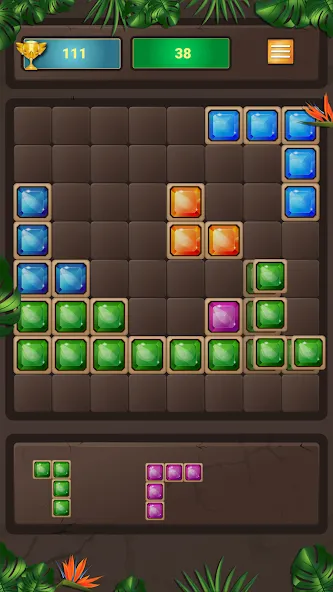 Скачать Block Puzzle [MOD: без рекламы и бесконечные ходы] на телефон — скриншот 1