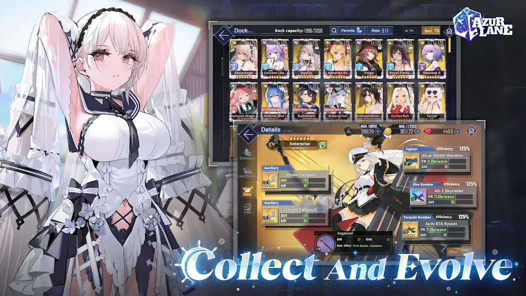 Azur Lane [MOD: неограниченные ресурсы и усиленный флот] (Бесплатно / APK) — скриншот 2