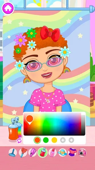 Взломанная Hair salon [MOD: безлимитные монеты и всё открыто] на Андроид — скриншот 3