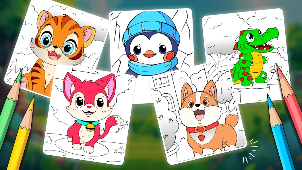 Скачать Animal coloring pages [MOD: все раскраски разблокированы] — скриншот 2