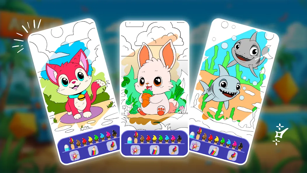 Скачать Animal coloring pages [MOD: все раскраски разблокированы] — скриншот 4