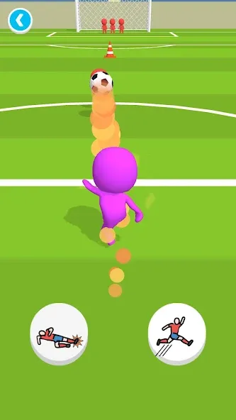 Взломанная Soccer Runner [MOD: без рекламы и бесконечные монеты] на Андроид — скриншот 2