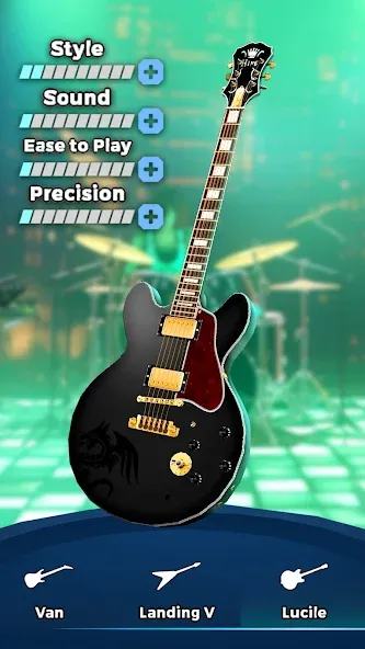 Скачать Guitar Band: Rock Battle [MOD: безлимитные деньги и все песни открыты] на телефон — скриншот 2