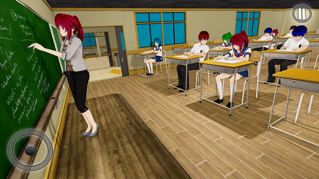 Скачать взлом Anime Girl School Teacher 3D [MOD: безлимитные деньги и все персонажи] — скриншот 2