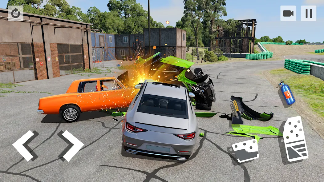 Взломанная Car Crash Game [MOD: разблокированы все машины и трассы] на Андроид — скриншот 2
