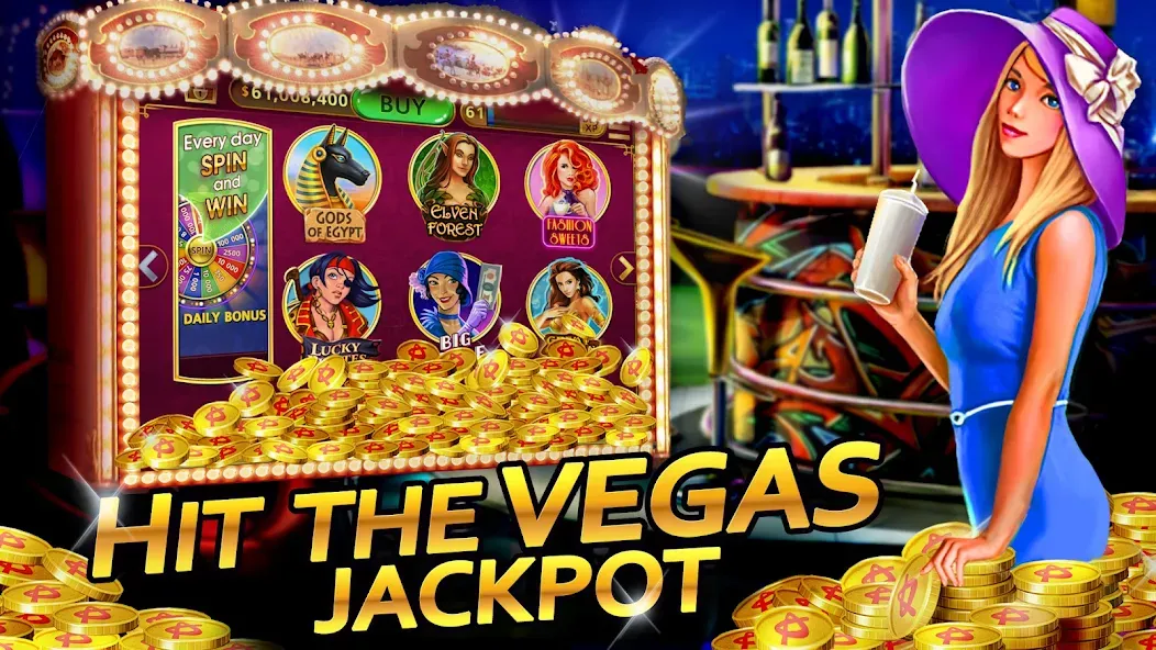 Vegas Casino - Slot Machines [MOD: безлимитные монеты и джекпоты] на Андроид — скриншот 1