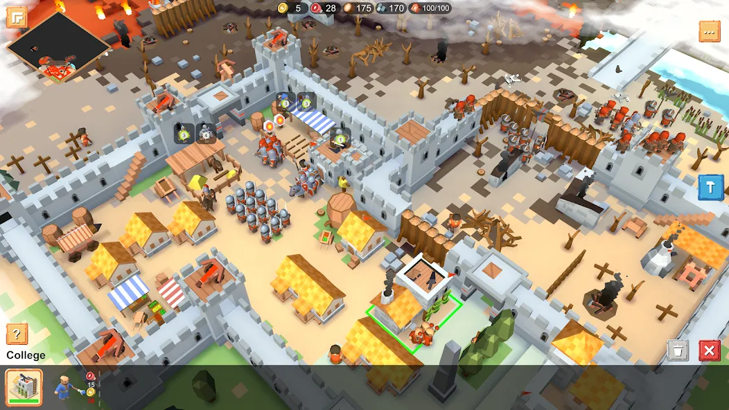 Скачать взлом RTS Siege Up! - Medieval War [MOD: безлимитные ресурсы и открыты все уровни] — скриншот 1