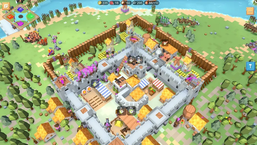 Скачать взлом RTS Siege Up! - Medieval War [MOD: безлимитные ресурсы и открыты все уровни] — скриншот 2