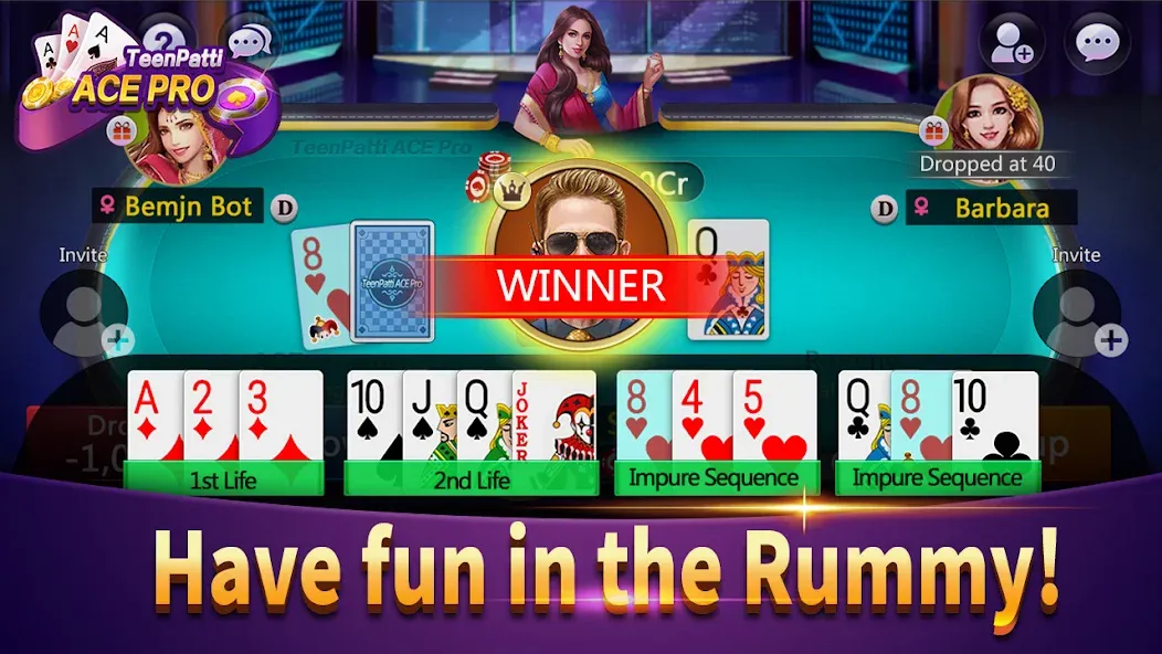 Teenpatti Ace Pro -poker,rummy [MOD: безлимитные фишки и карты] — Скачать бесплатно (APK) — скриншот 4