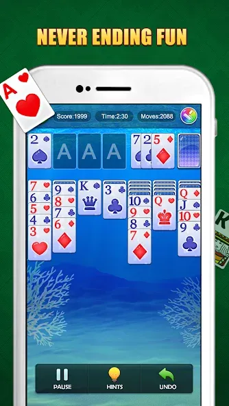 Solitaire Puzzle : Card Jigsaw [MOD: безлимитные подсказки и открыты все уровни] (Бесплатно / APK) — скриншот 2