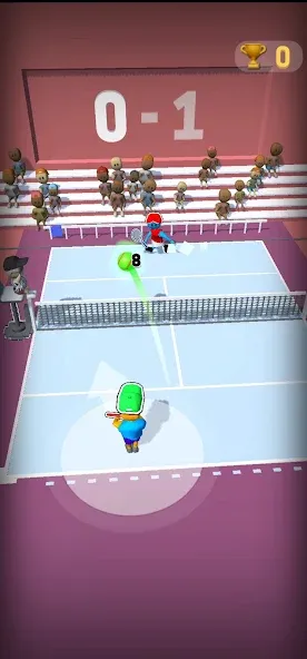Взломанная Deuce Hit! (Tennis] [MOD: безлимитные теннисные мячи и энергия] на Андроид — скриншот 1