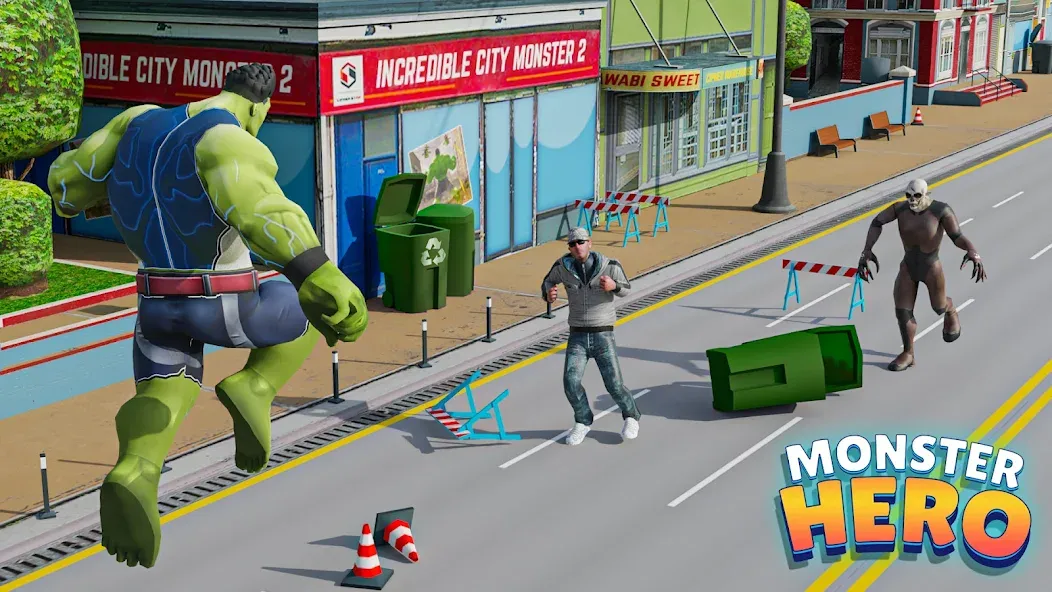 Скачать взлом Black Monster Hero City Battle [MOD: безлимитное здоровье и мощные атаки] — скриншот 2