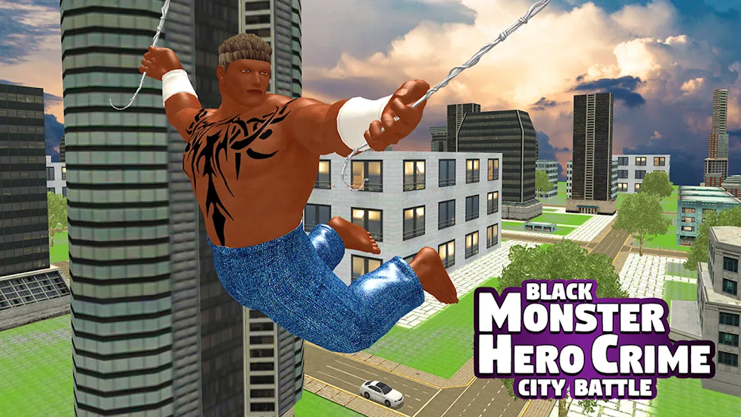 Скачать взлом Black Monster Hero City Battle [MOD: безлимитное здоровье и мощные атаки] — скриншот 4