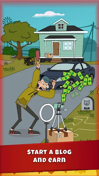 Lamar - Idle Vlogger [MOD: безлимитные деньги и алмазы] (Бесплатно / APK) — скриншот 2