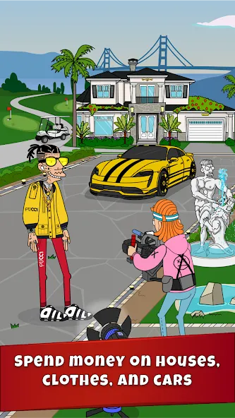 Lamar - Idle Vlogger [MOD: безлимитные деньги и алмазы] (Бесплатно / APK) — скриншот 3