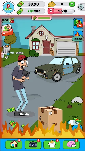 Lamar - Idle Vlogger [MOD: безлимитные деньги и алмазы] (Бесплатно / APK) — скриншот 4